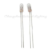 10pcs miniature light bulbs 6.5v 70ma 3x7mm with long metal leads